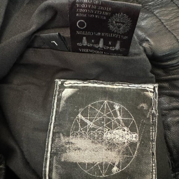 Size: L Tuesday Night Band Practice Men's Real Cut Out Leather Sweat Pant - Picture 5 of 8